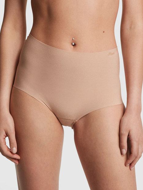 Безшовні трусики шортики Victoria's Secret Pink 1160719314 (Бежевий L)