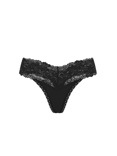 Жіночі трусики в рубчик Victoria's Secret Pink 1160939691 (Чорний M)