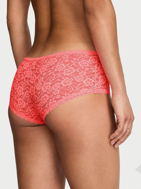 Кружевные трусики шортики Victoria's Secret 1160973799 (Розовый L)