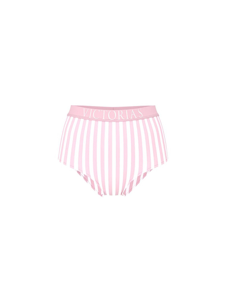 Трусики брифи Victoria's Secret з високою посадкою 1160947141 (Білий/Рожевий S)