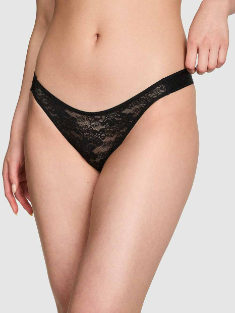 Жіночі трусики тонг Victoria's Secret Pink 1160948025 (Чорний XL)