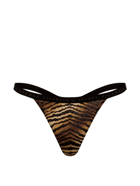 Трусики стринги Victoria's Secret с принтом 1160971909 (Коричневый M)