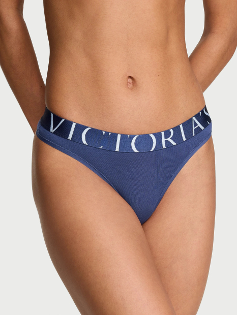 Трусики тонг Victoria's Secret із логотипом 1160957682 (Синій M)