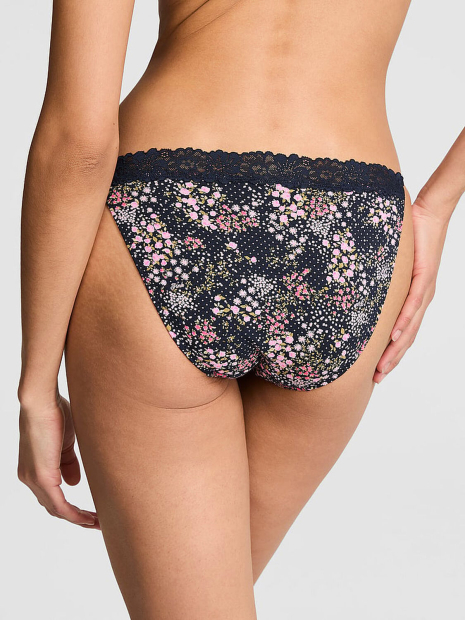 Трусики бікіні Victoria's Secret Pink з принтом 1161044165 (Синій XS)