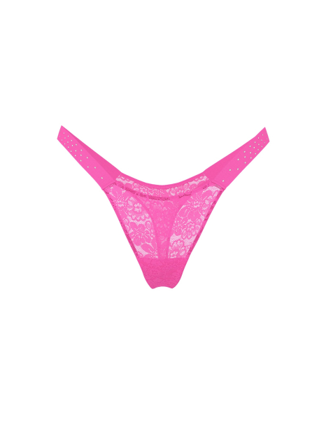 Женские трусики тонг Victoria's Secret Pink со стразами 1161105541 (Розовый M)