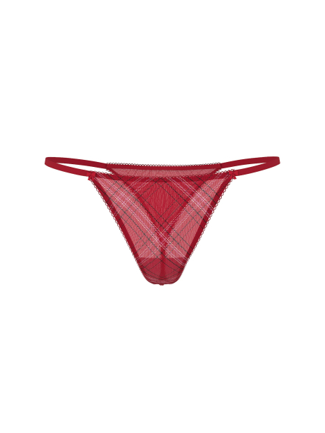 Жіночі сітчасті трусики тонг Victoria's Secret із шиммером 1161054734 (Червоний XL)
