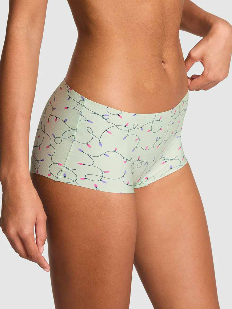 Безшовні трусики шортики Victoria's Secret Pink з принтом 1161095930 (Зелений XXL)