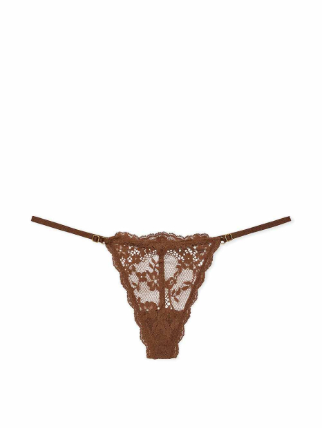 Кружевные трусики стринги Victoria's Secret 1161109837 (Коричневый XL)