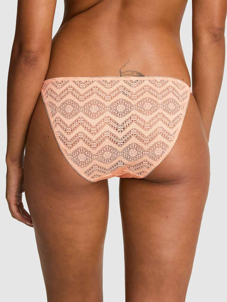 Кружевные трусики бикини Victoria's Secret Pink 1161107749 (Оранжевый L)