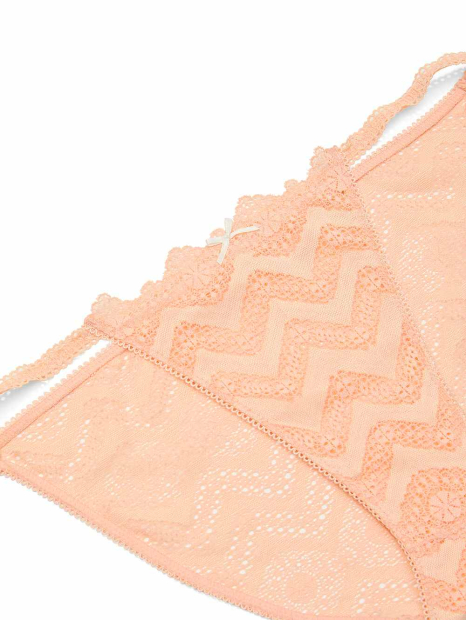 Кружевные трусики бикини Victoria's Secret Pink 1161107749 (Оранжевый L)