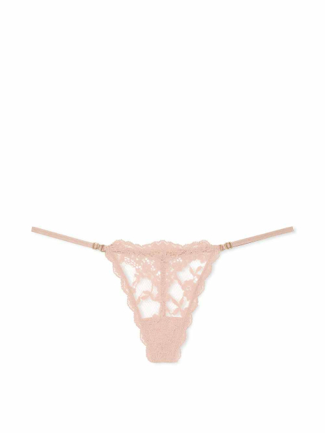 Кружевные трусики стринги Victoria's Secret 1161153706 (Бежевый XL)