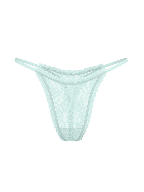 Мереживні трусики тонг Victoria's Secret 1161157366 (Бірюзовий S)