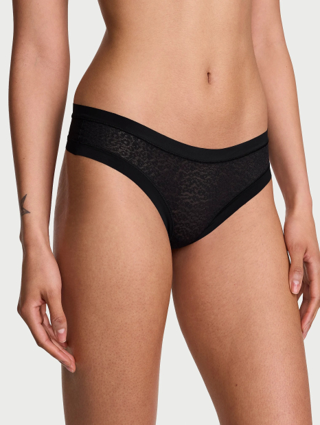 Бесшовные трусики тонг Victoria's Secret 1161164173 (Черный L)