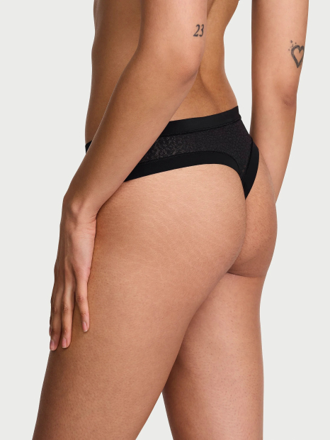 Бесшовные трусики тонг Victoria's Secret 1161164173 (Черный L)