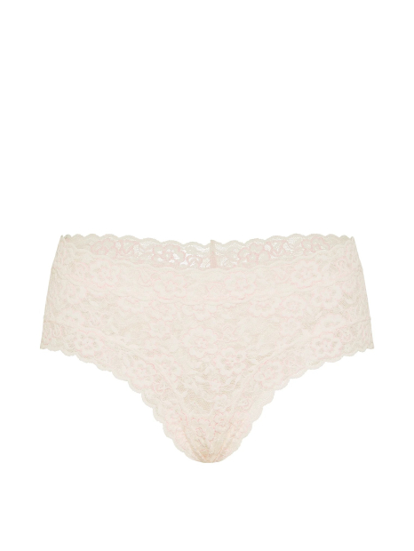 Кружевные трусики чики Victoria's Secret 1161167688 (Молочный L)