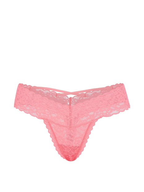 Кружевные трусики тонг Victoria's Secret 1161885917 (Розовый S)