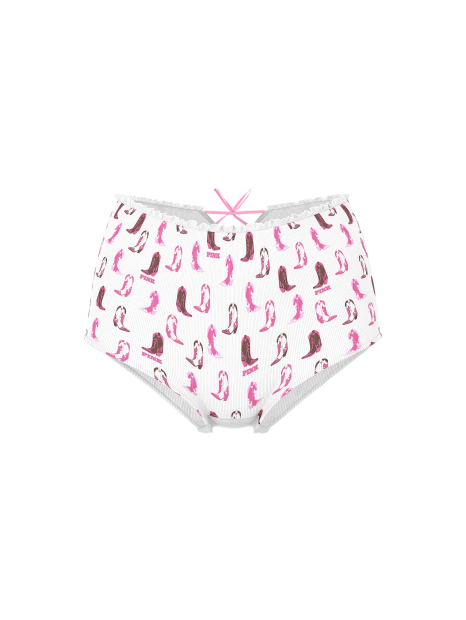 Женские трусики шортики Victoria's Secret Pink с принтом 1161369971 (Белый XS)
