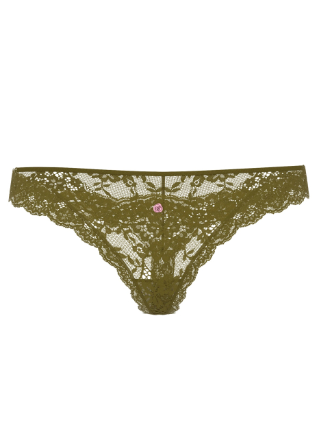 Мереживні трусики тонг Victoria's Secret 1161413007 (Зелений XL)