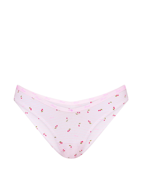 Трусики танга Victoria's Secret Pink с принтом 1161510104 (Белый/Розовый S)