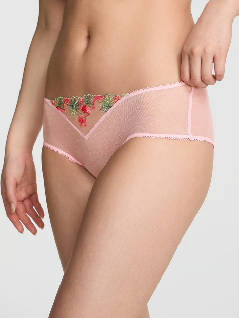 Женские трусики чики Victoria's Secret Pink с вышивкой 1161575807 (Розовый XL)