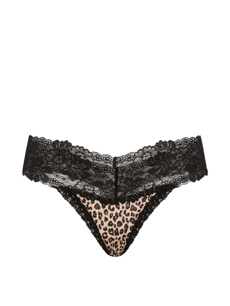 Женские трусики тонг Victoria's Secret Pink 1161731596 (Леопардовый M)