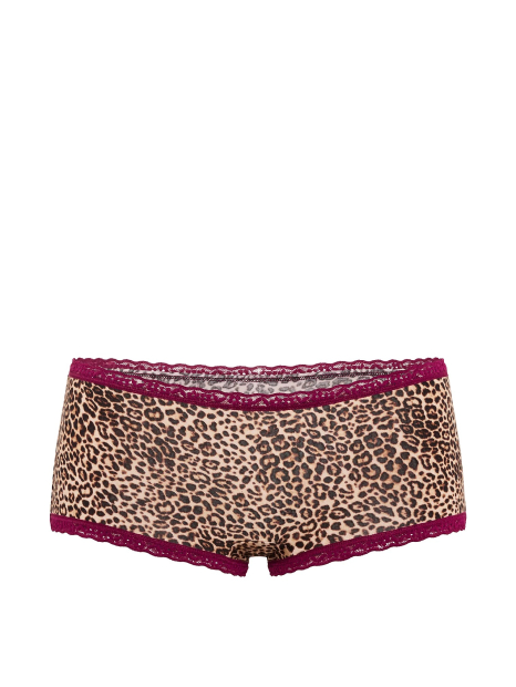 Трусики шортики Victoria's Secret с кружевом 1161765640 (Леопардовый S)