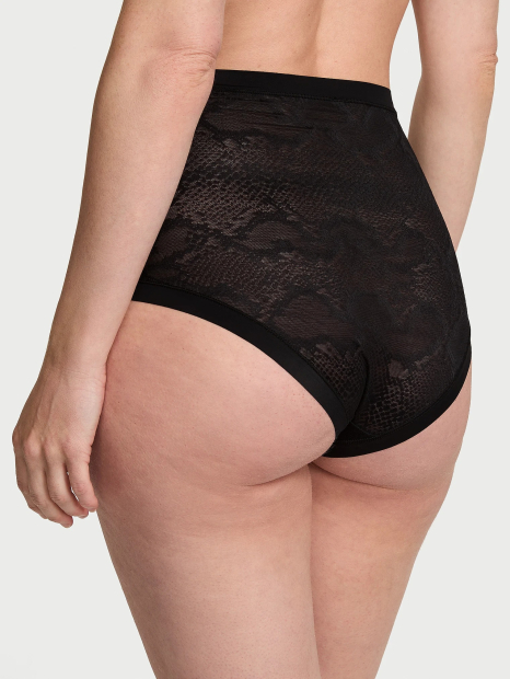 Брифи безшовні трусики Victoria's Secret з візерунком 1161857383 (Чорний XL)