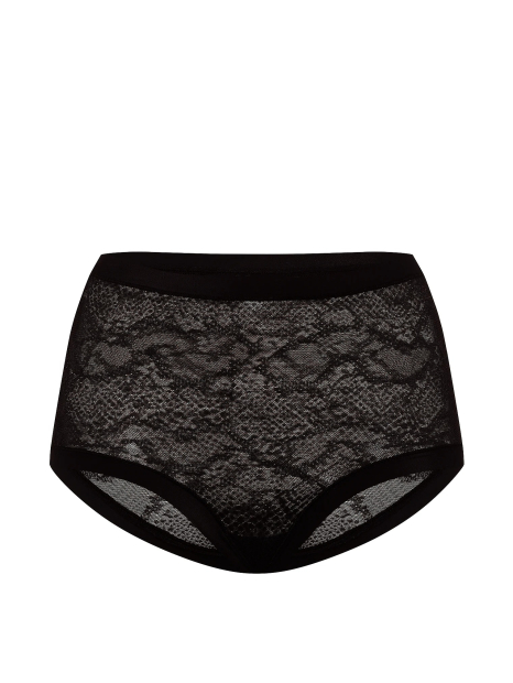 Брифи безшовні трусики Victoria's Secret з візерунком 1161857383 (Чорний XL)