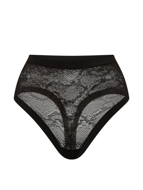 Бесшовные трусики тонг Victoria's Secret с узором 1161957472 (Черный S)
