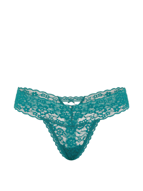Мереживні трусики тонг Victoria's Secret 1161870376 (Бірюзовий XS)