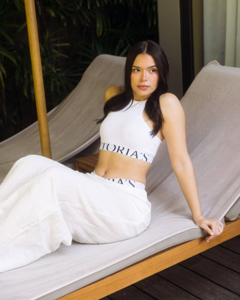 Трусики брифы Victoria's Secret с высокой посадкой 1161968881 (Белый L)