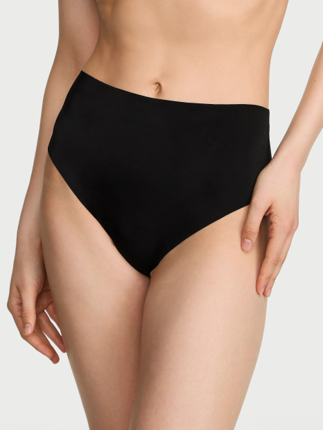 Женские бесшовные трусики Victoria's Secret тонг 1161967628 (Черный L)