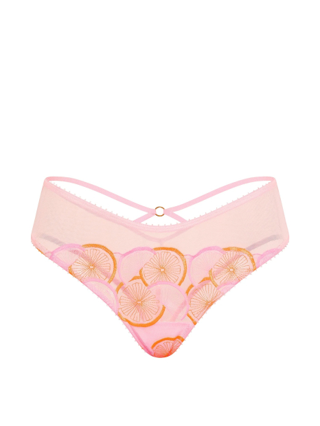 Трусики чики Victoria's Secret с вышивкой 1162063231 (Розовый XXL)
