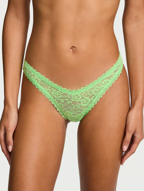 Кружевные трусики тонг Victoria's Secret 1162130492 (Салатовый S)
