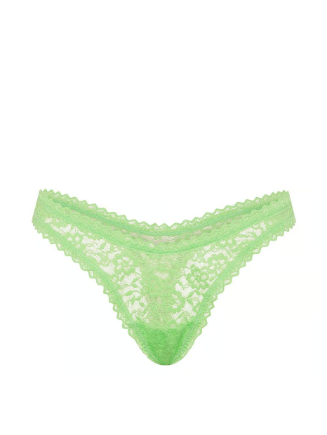 Кружевные трусики тонг Victoria's Secret 1162130492 (Салатовый S)