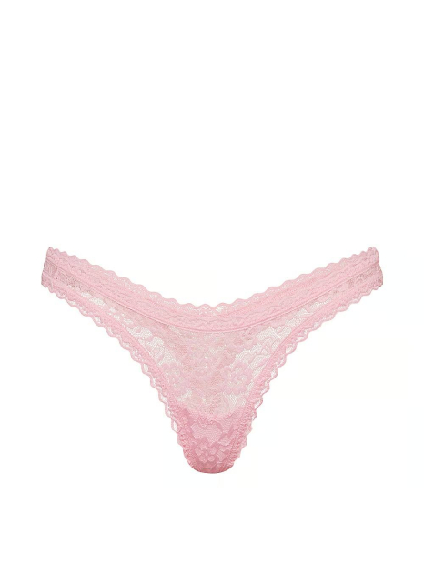 Кружевные трусики тонг Victoria's Secret 1162131628 (Розовый S)