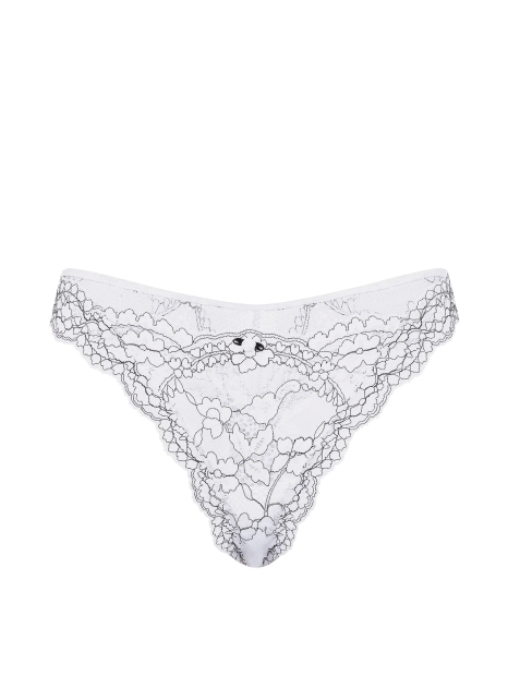 Кружевные трусики тонг Victoria's Secret 1162289968 (Белый L)