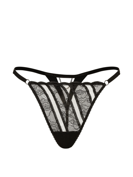 Трусики стрінги Victoria's Secret з ланцюжком 1162290742 (Чорний L)