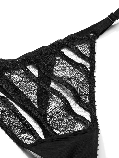 Трусики стрінги Victoria's Secret з ланцюжком 1162290742 (Чорний L)