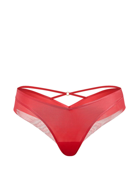 Жіночі гладкі трусики чики Victoria's Secret з сіточкою 1162348441 (рожевий XL)