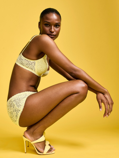Кружевные трусики шортики Victoria's Secret 1162435987 (Желтый L)