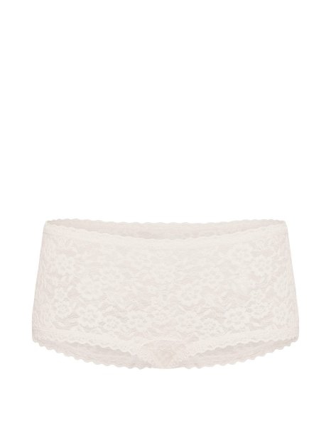 Кружевные трусики шортики Victoria's Secret 1162640591 (Молочный XL)