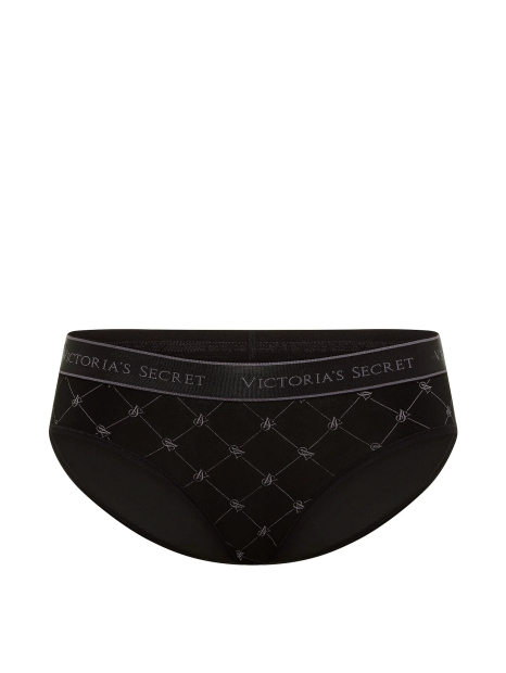 Трусики хипхаггеры Victoria's Secret с логотипом 1162643118 (Черный XL)