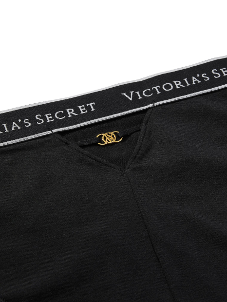 Хлопковые трусики хипхаггеры Victoria's Secret 1162654164 (Черный S)