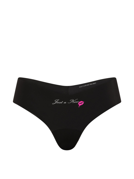 Бесшовные трусики тонг Victoria's Secret с принтом 1162666387 (Черный S)