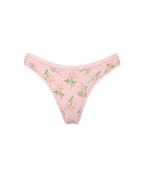 Трусики тонг Victoria's Secret с принтом  1162797912 (Розовый XXL)