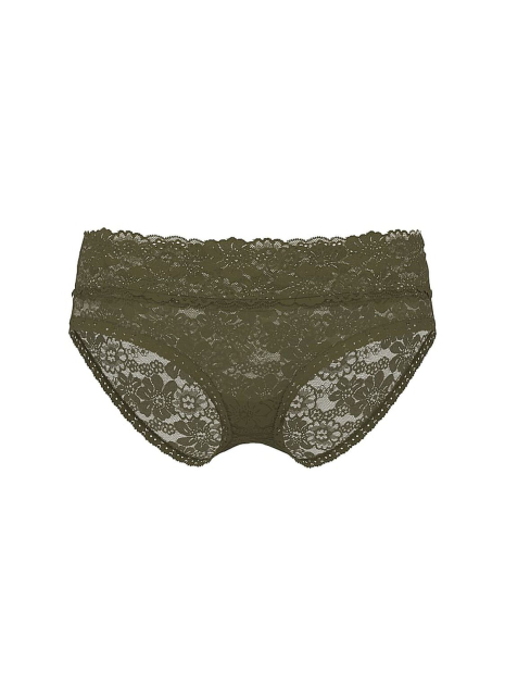 Кружевные трусики хипхаггеры Victoria's Secret Pink 1163213257 (Оливковый XS)