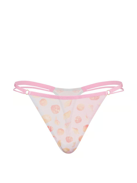 Женские сетчатые трусики тонг Victoria's Secret Pink 1163217341 (Розовый/Голубой XS)