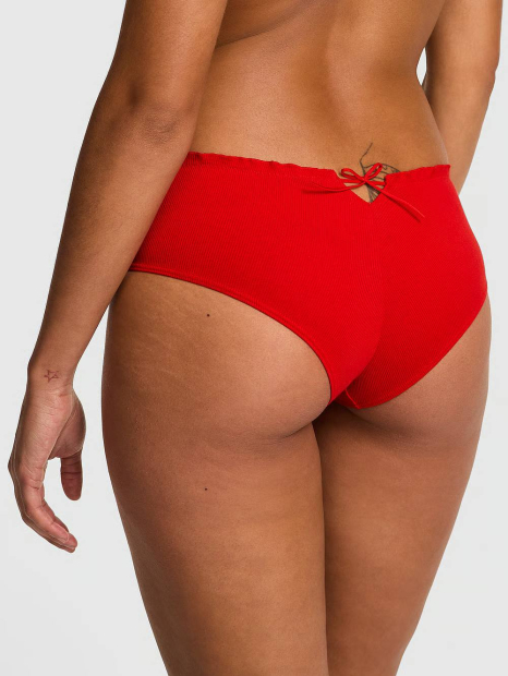 Женские трусики чики в рубчик Victoria's Secret PINK 1163222935 (Красный XS)