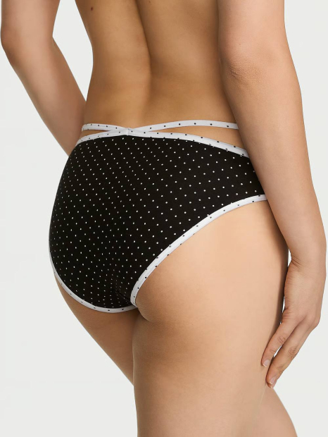 Трусики бикини Victoria's Secret с принтом 1163256499 (Черный S)